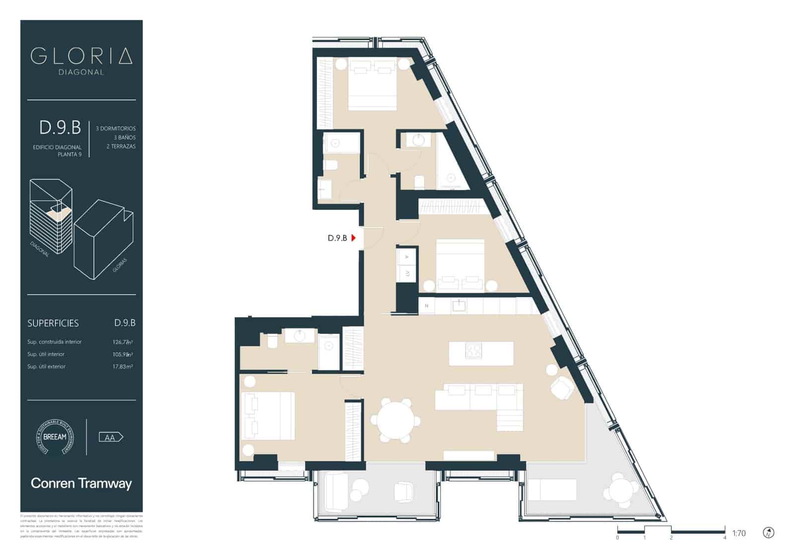 3 sypialnia Apartament na sprzedaż w Miasto Barcelona z basenem - 2 190 000 € (Ref: 9855312)