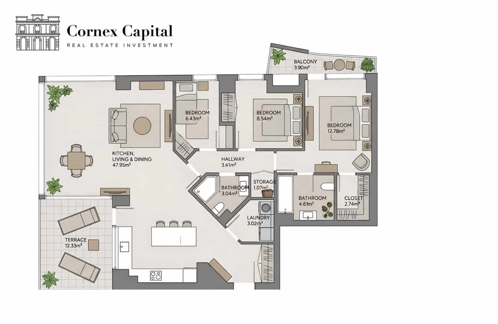 3 bedroom Apartment for sale in Barcelona city with pool garage - € 1,365,000 (Ref: 9873170)