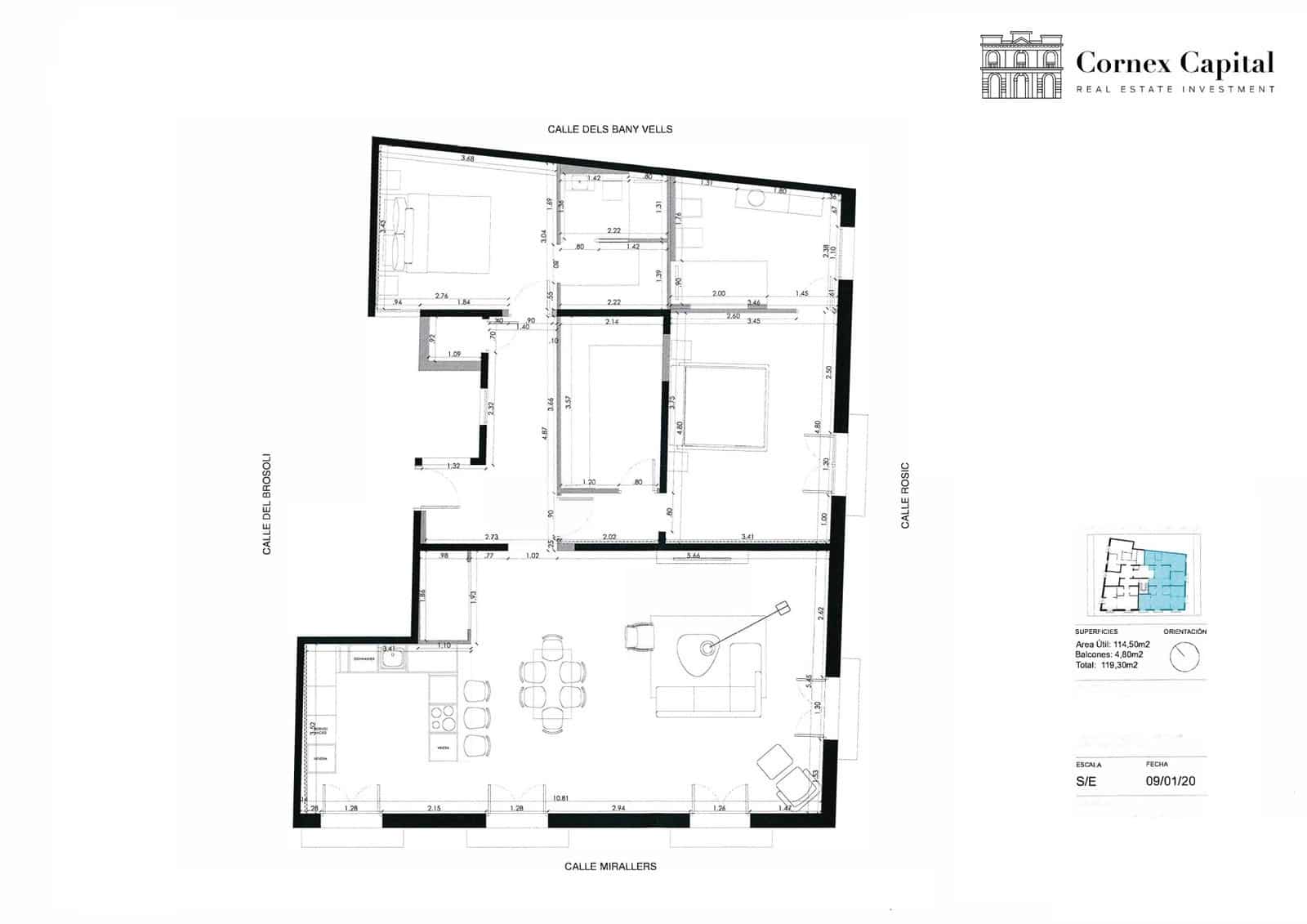3 sovrum Lägenhet till salu i Barcelona stad - 795 000 € (Ref: 9902020)