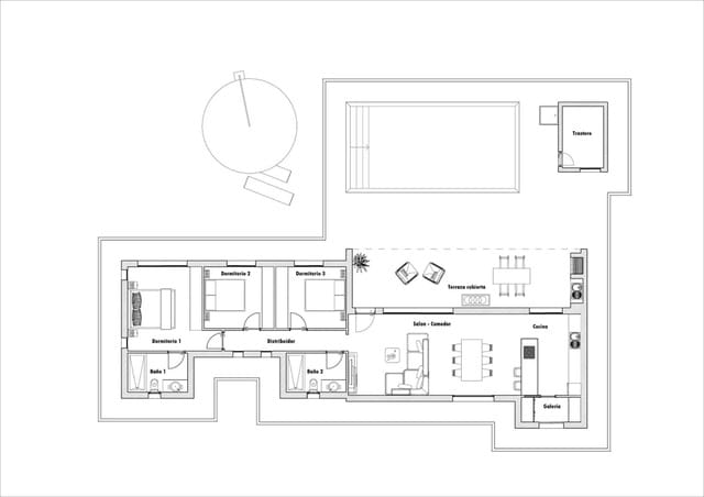 Chalet de 3 habitaciones en Aspe en venta con piscina - 326.000 € (Ref: 9363501)