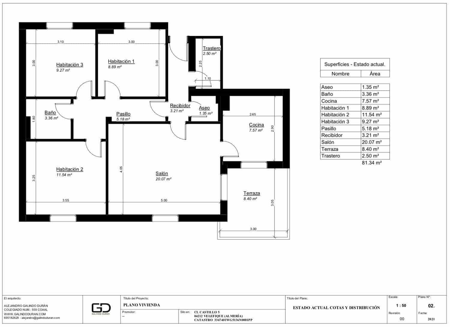 3 slaapkamer Flat te koop in Velefique - € 110.000 (Ref: 9137034)
