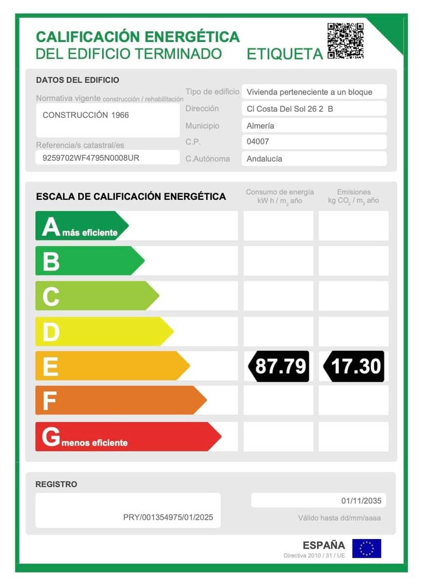 3 makuuhuone Asunto vuokrattavana paikassa Almeria kaupunki mukana 
autotalli - 950 € (Ref: 9387889)