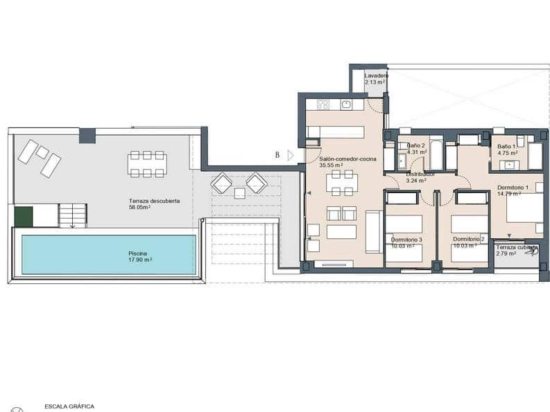 3 sovrum Takvåning till salu i Fuengirola med pool - 620 000 € (Ref: 9513163)
