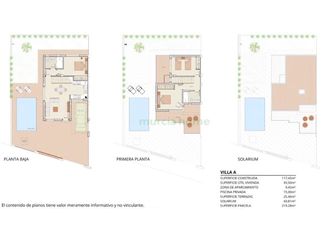 3 soveværelse Semi-Rækkehus til salg i Los Alcázares - € 428.000 (Ref: 10102460)