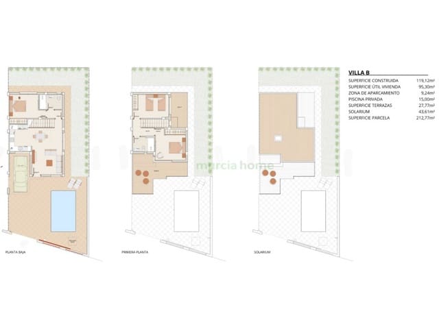 3 soveværelse Semi-Rækkehus til salg i Los Alcázares - € 428.000 (Ref: 10102460)