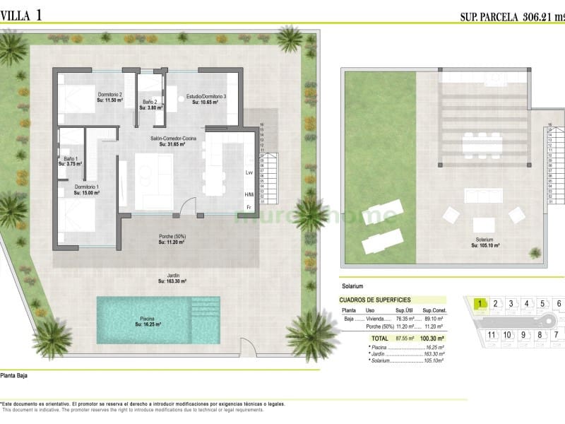Chalet de 3 habitaciones en Alhama de Murcia en venta - 307.900 € (Ref: 6999588)