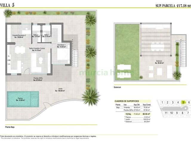 3 Zimmer Villa zu verkaufen in Alhama de Murcia - 307.900 € (Ref: 6999588)