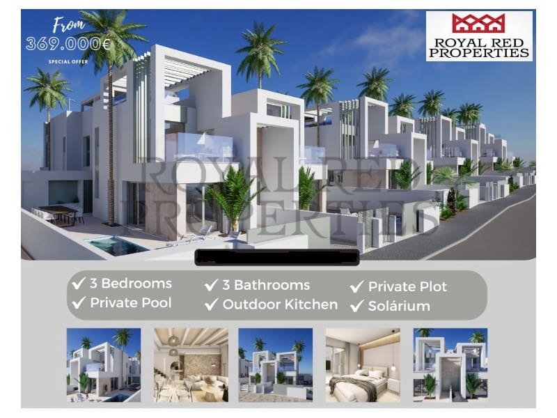 3 soveværelse Semi-Rækkehus til salg i Rojales - € 389.000 (Ref: 9262873)