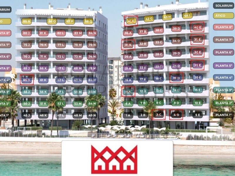 2 Zimmer Apartment zu verkaufen in La Manga del Mar Menor mit Garage - 288.000 € (Ref: 9262883)