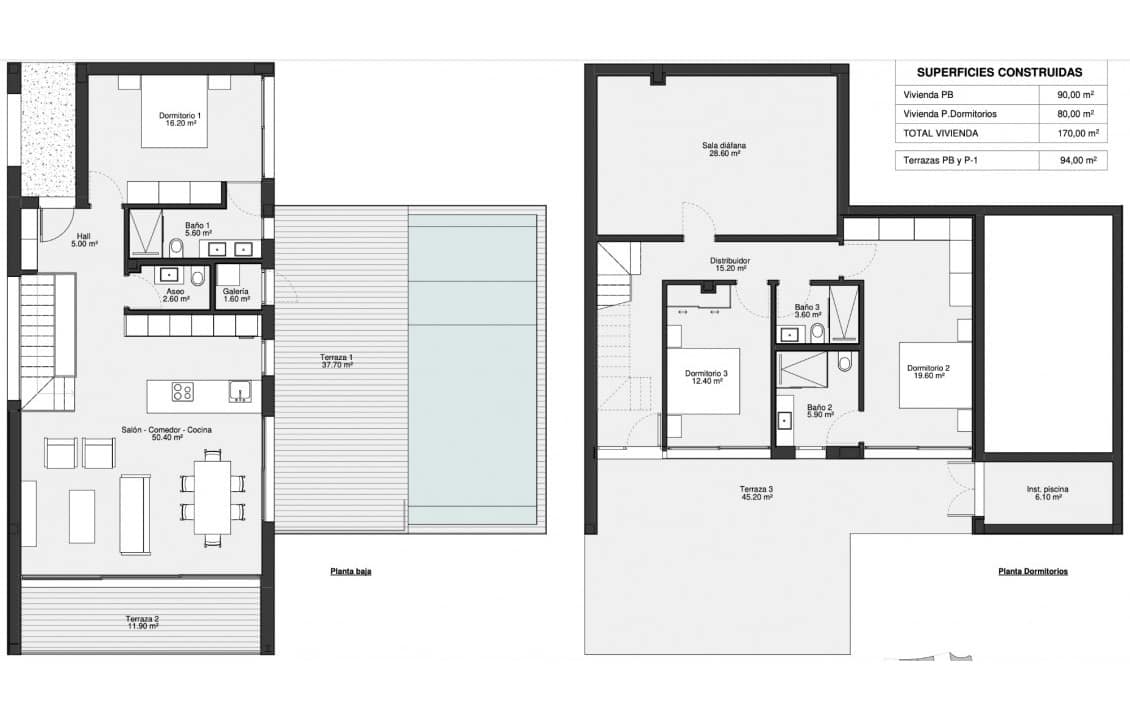 3 bedroom Villa for sale in Las Colinas Golf with pool - € 1,015,000 (Ref: 7405500)