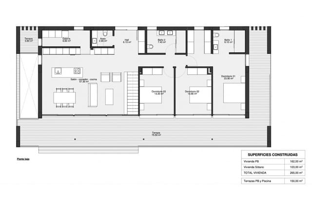 3 bedroom Villa for sale in Las Colinas Golf, Orihuela with pool - € 1,425,000 (Ref: 7405502)