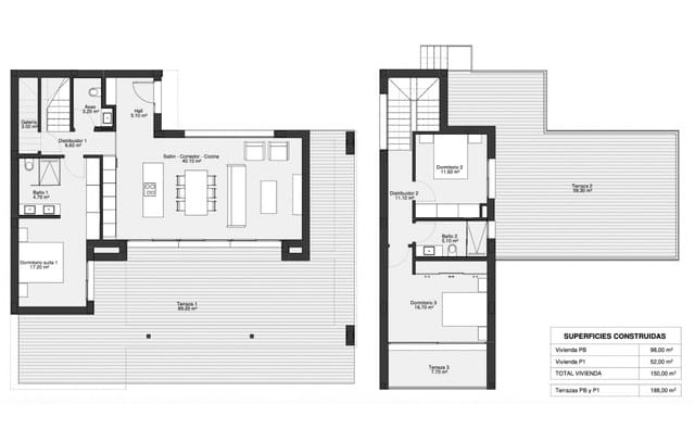 Chalet de 3 habitaciones en Las Colinas Golf, Orihuela en venta - 1.165.000 € (Ref: 7405503)