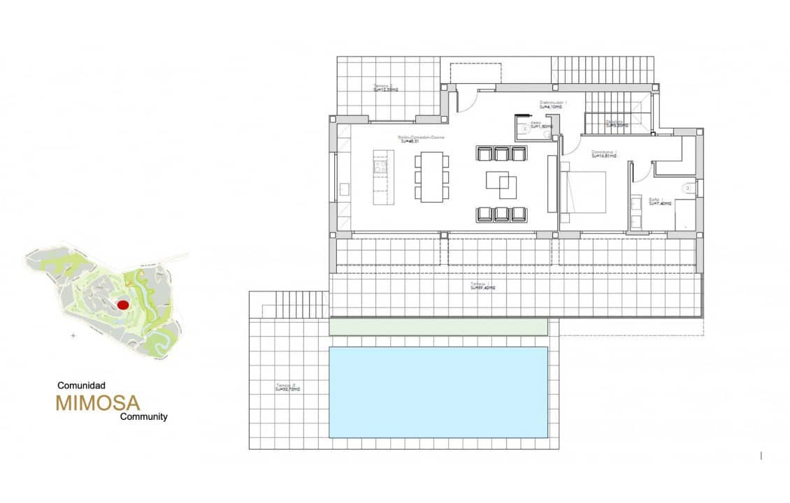 3 sovrum Villa till salu i Las Colinas Golf med pool - 915 000 € (Ref: 7410155)