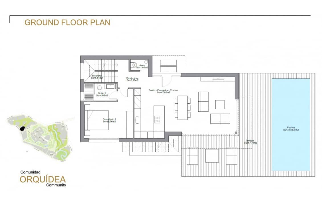 3 sovrum Villa till salu i Las Colinas Golf med pool - 730 000 € (Ref: 7427047)
