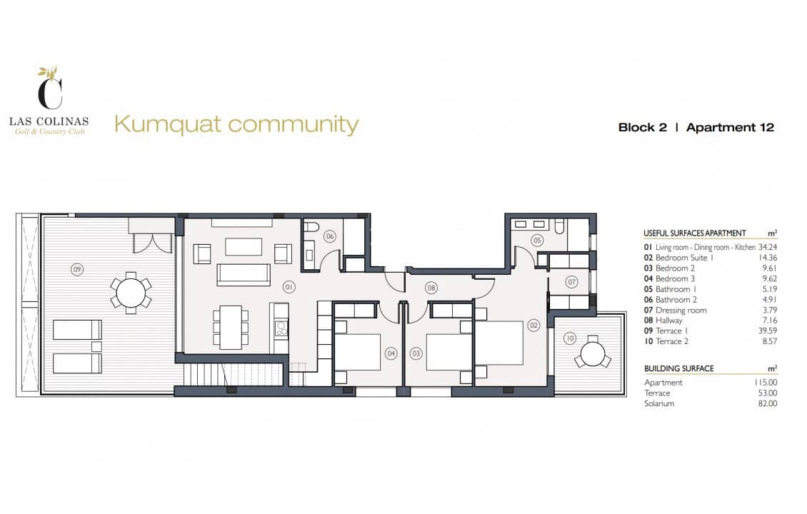 3 bedroom Apartment for sale in Las Colinas Golf with pool - € 595,000 (Ref: 7460000)