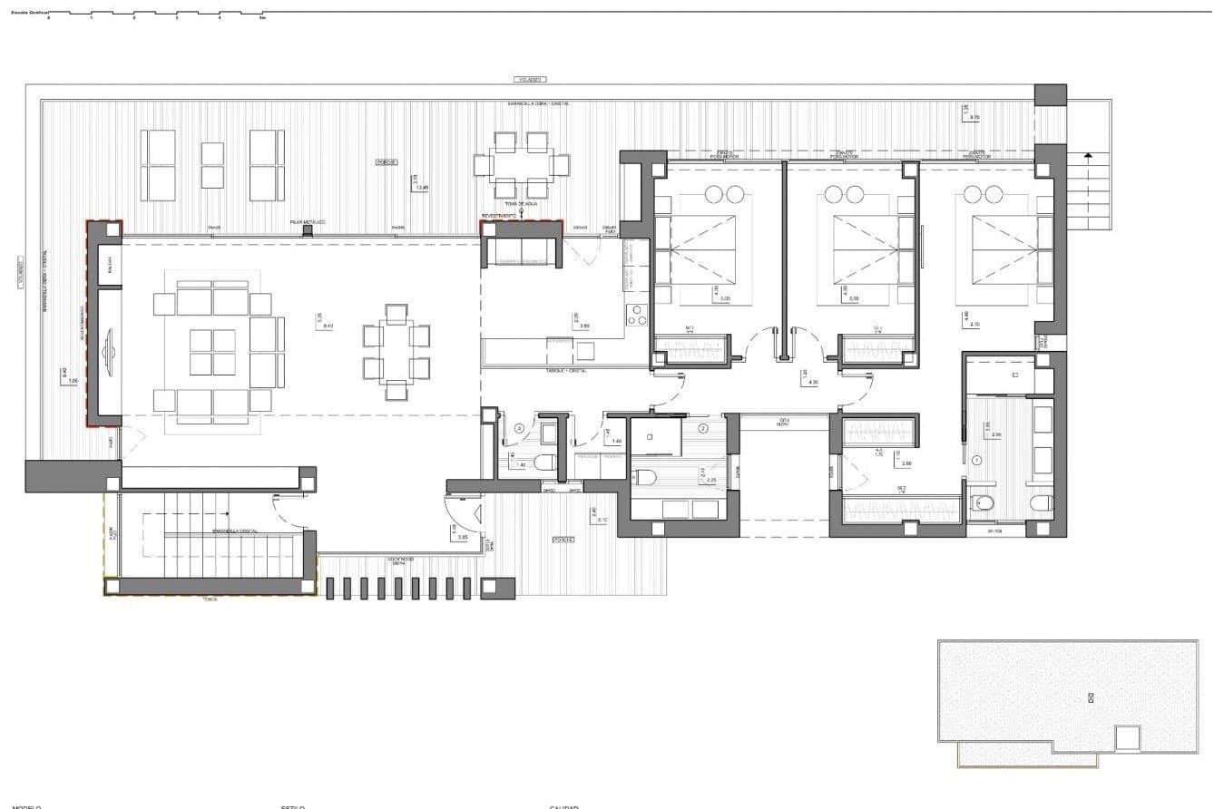 4 chambre Villa/Maison à vendre à Cumbre del Sol avec piscine garage - 1 914 000 € (Ref: 8863976)