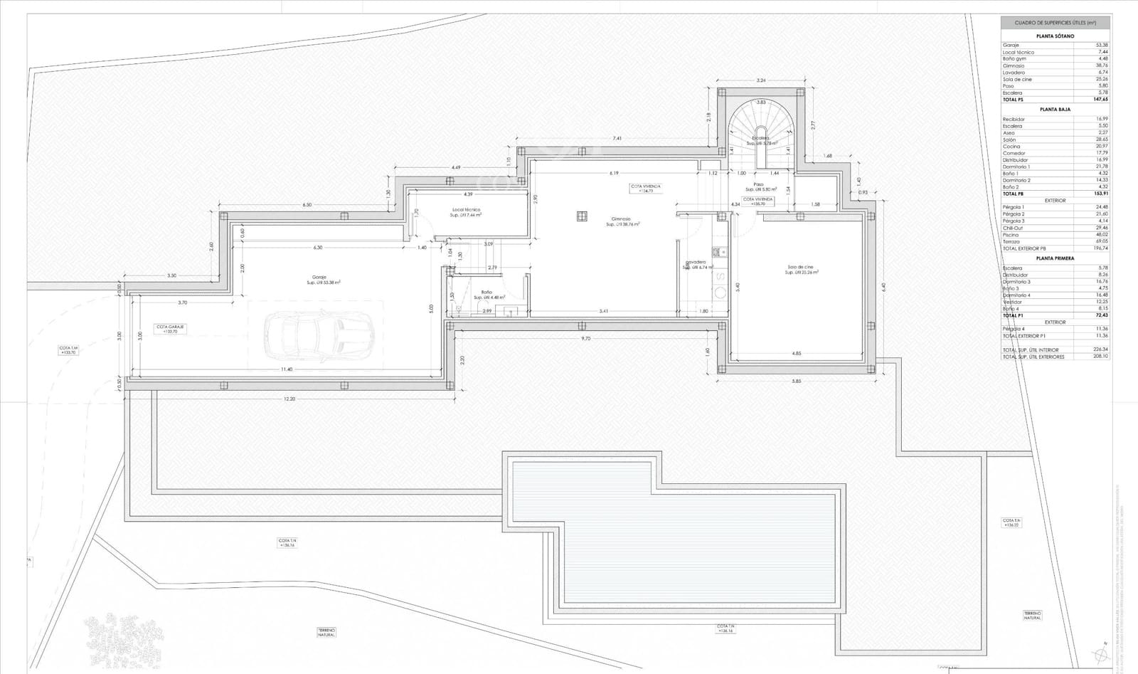 4 makuuhuone Huvila myytävänä paikassa Benissa mukana uima-altaan 
autotalli - 2 995 000 € (Ref: 9470372)