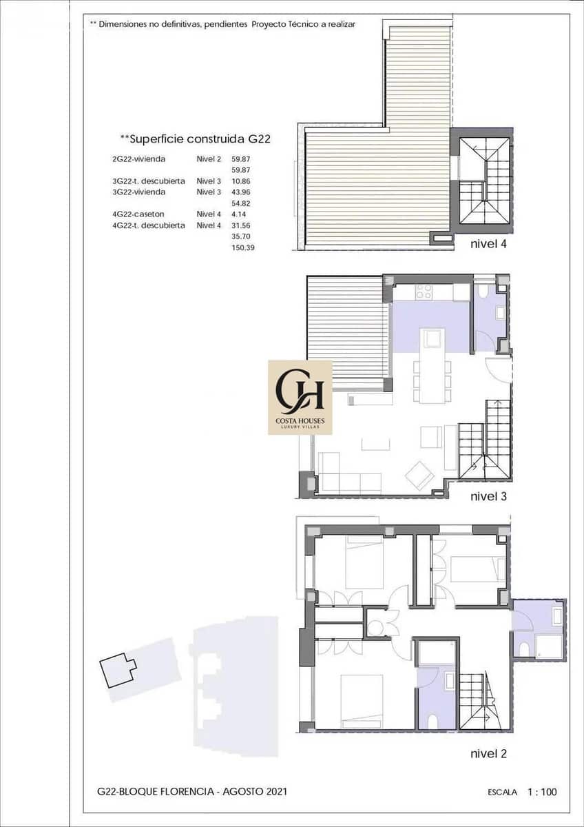 3 sovrum Takvåning till salu i Arenal med pool garage - 1 350 000 € (Ref: 9622375)