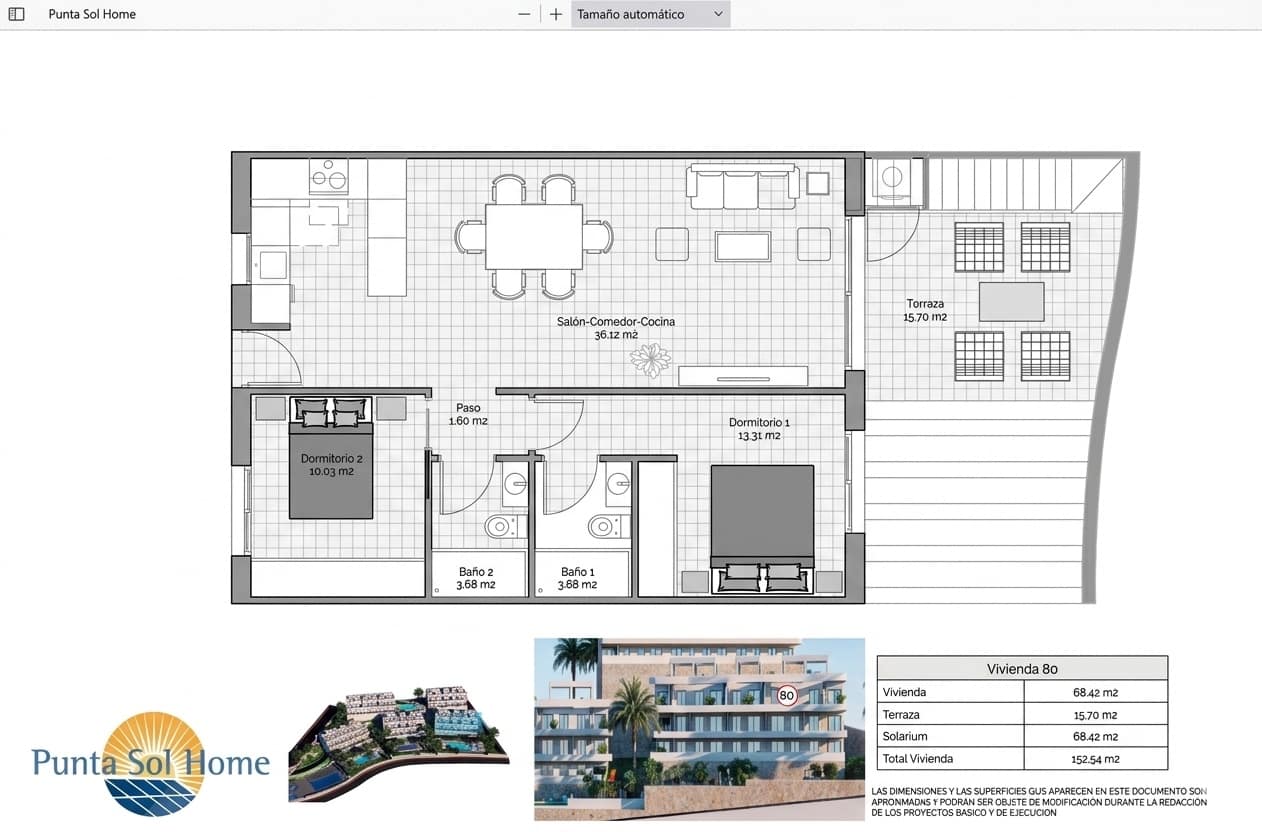 2 bedroom Penthouse for sale in Finestrat with pool garage - € 382,400 (Ref: 9794070)