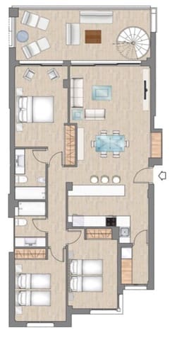 3 soverom Leilighet til salgs i Portinax, Sant Joan de Labritja med svømmebasseng garasje - € 975 000 (Ref: 8002328)