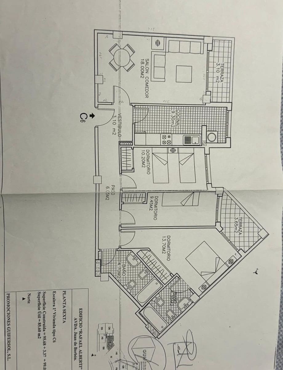 3 quarto Apartamento para venda em Murcia cidade com garagem - 330 000 € (Ref: 10009106)