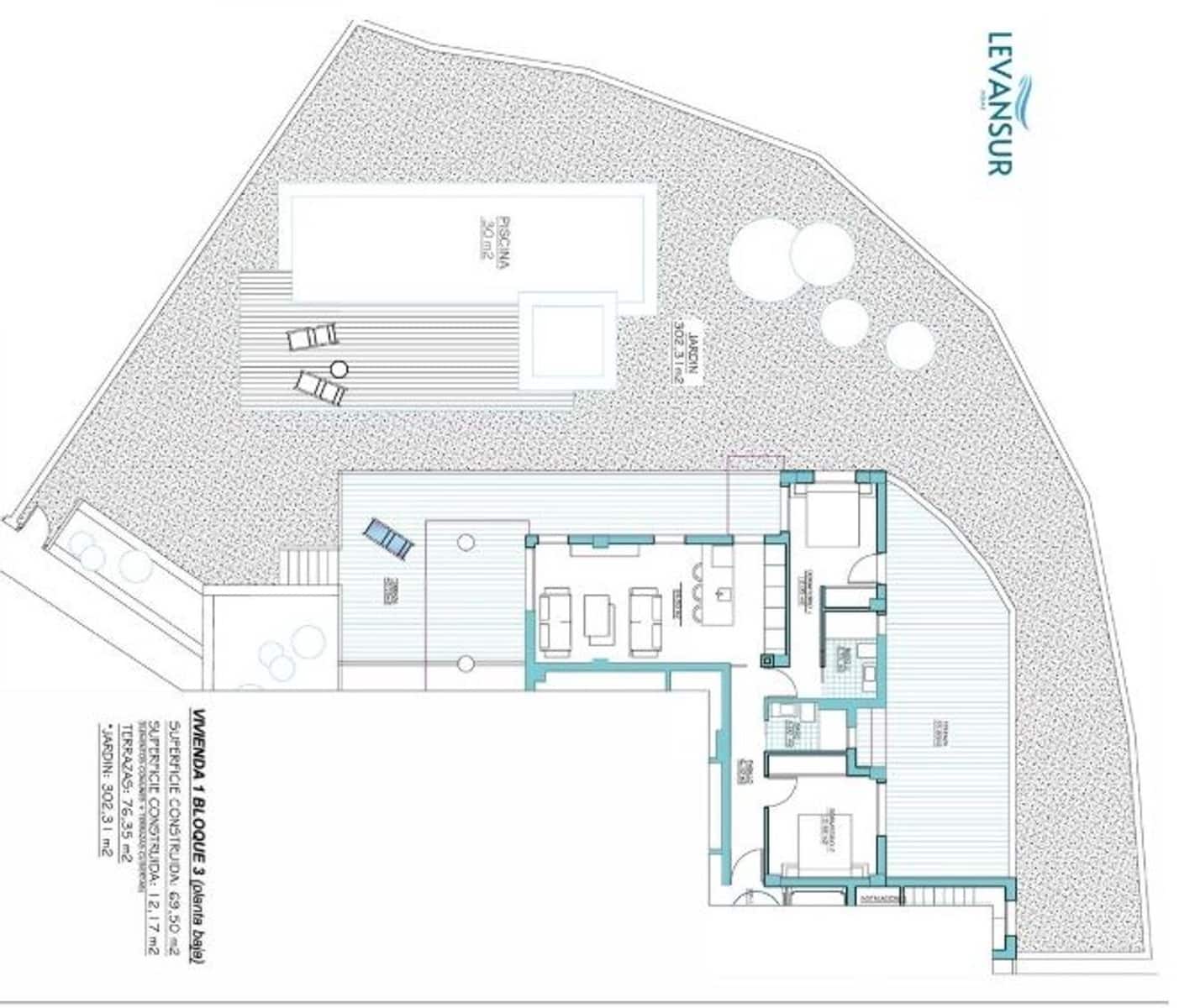 2 bedroom Flat for sale in Torre-Pacheco - € 419,000 (Ref: 9751961)
