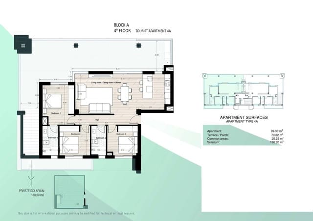 3 Zimmer Penthouse zu verkaufen in Los Narejos mit Pool - 449.900 € (Ref: 9751962)