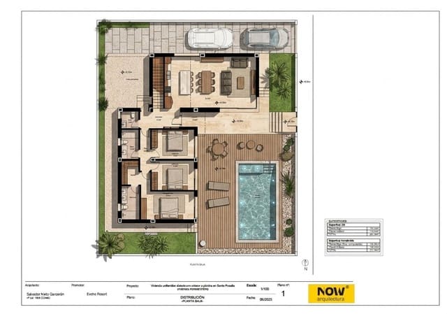 Chalet de 3 habitaciones en Dolores De Pacheco, Torre-Pacheco en venta con piscina garaje - 827.000 € (Ref: 9822881)