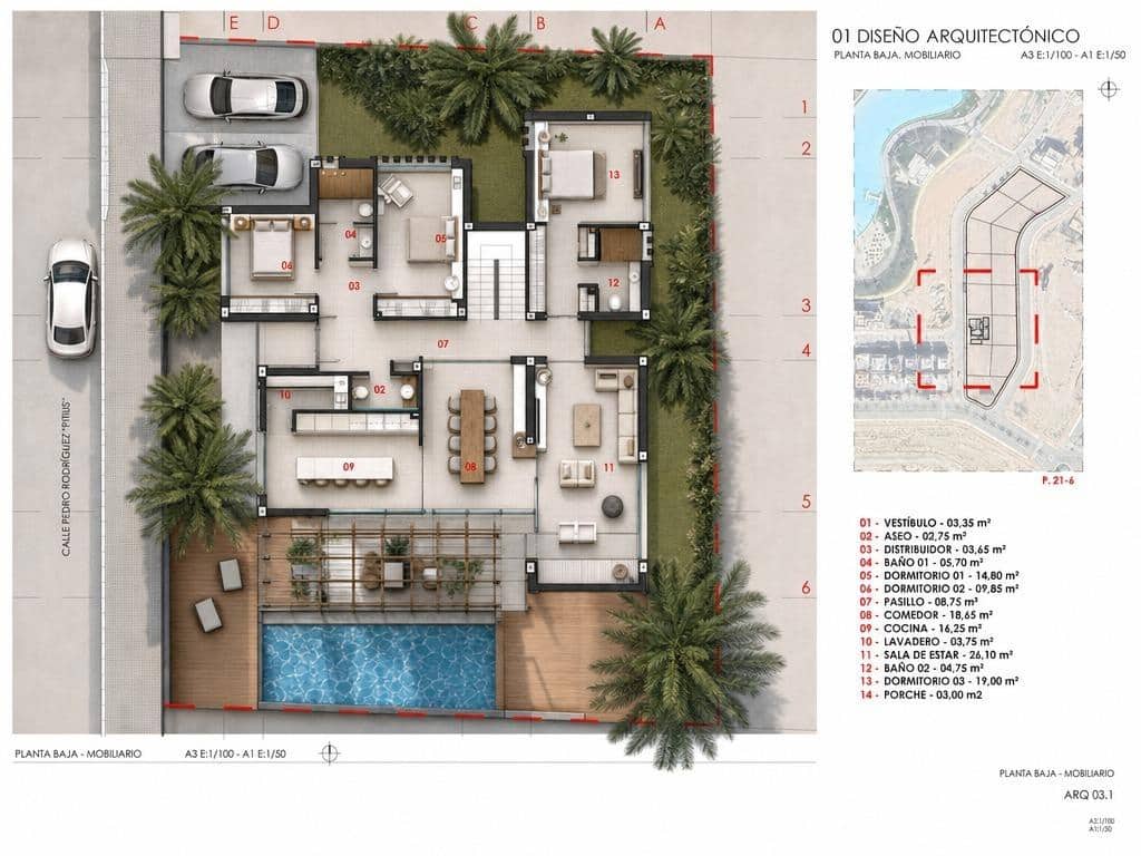 3 bedroom Villa for sale in Los Alcazares with pool - € 1,249,000 (Ref: 9876373)