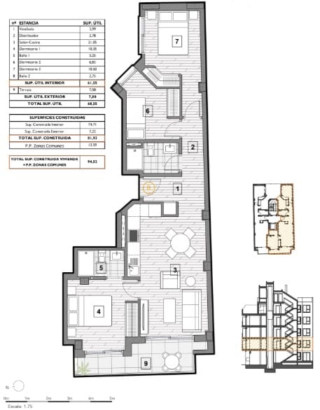 3 soverom Leilighet til salgs i Guardamar del Segura med svømmebasseng - € 275 000 (Ref: 10098979)