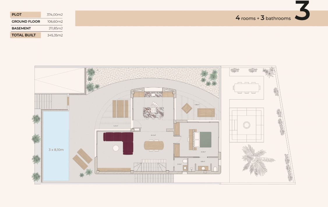 4 bedroom Villa for sale in Algorfa with pool garage - € 845,000 (Ref: 10167110)