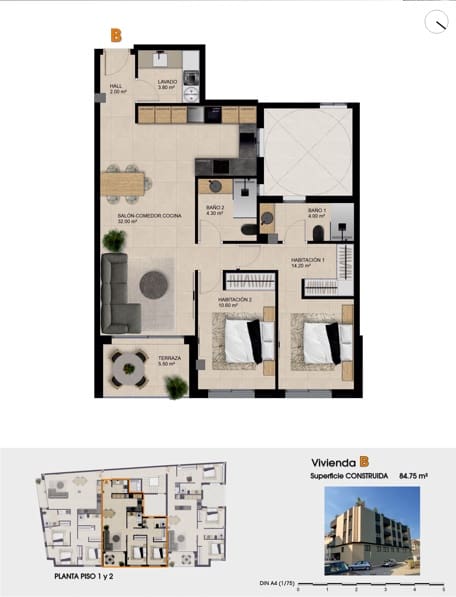 2 bedroom Apartment for sale in Catral with pool - € 195,000 (Ref: 9671101)