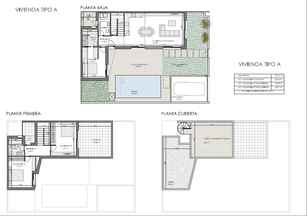 3 camera da letto Villetta Bifamiliare in vendita in Orihuela con piscina - 328.000 € (Rif: 9671262)