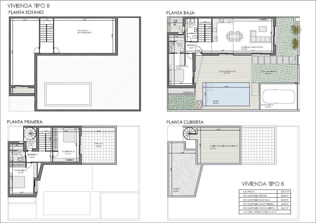 3 camera da letto Villetta Bifamiliare in vendita in Orihuela con piscina - 328.000 € (Rif: 9671262)