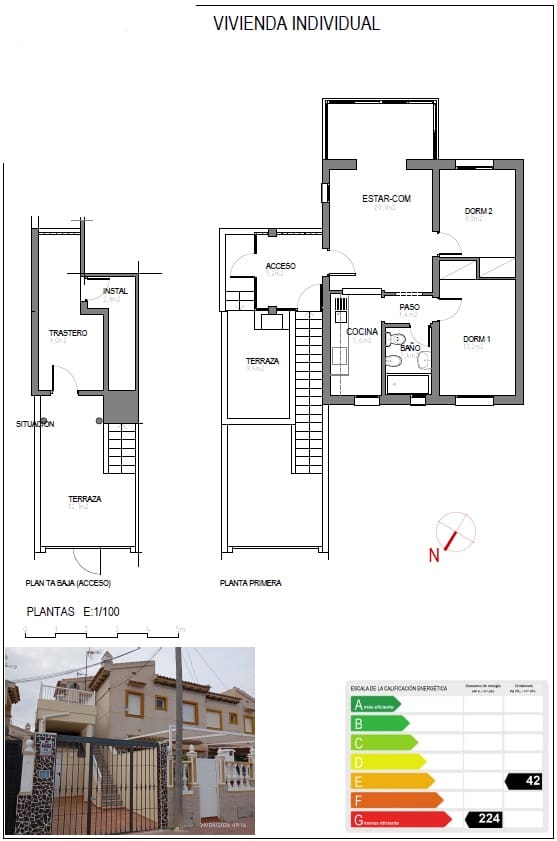 2 soveværelse Byhus til salg i Orihuela Costa med swimmingpool garage - € 169.000 (Ref: 9989467)