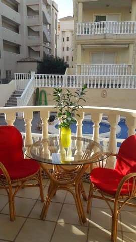 2 Zimmer Strandapartment zu vermieten in Guardamar del Segura mit Pool Garage - 650 € (Ref: 10060952)