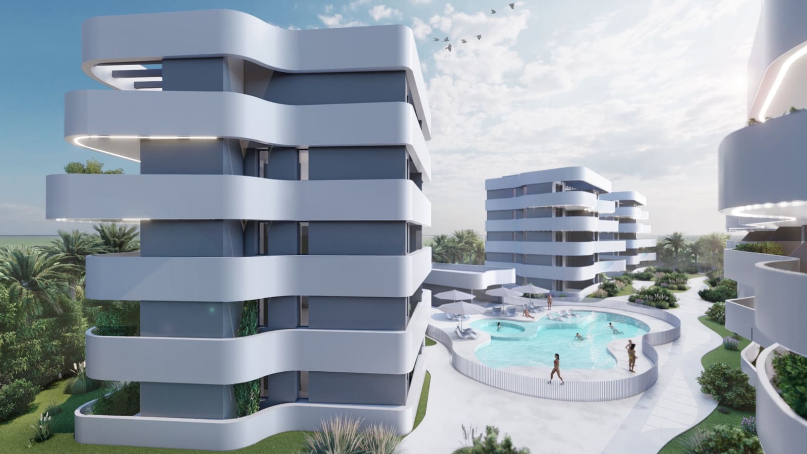 2 Zimmer Apartment zu verkaufen in Guardamar del Segura mit Pool Garage - 259.000 € (Ref: 8925891)