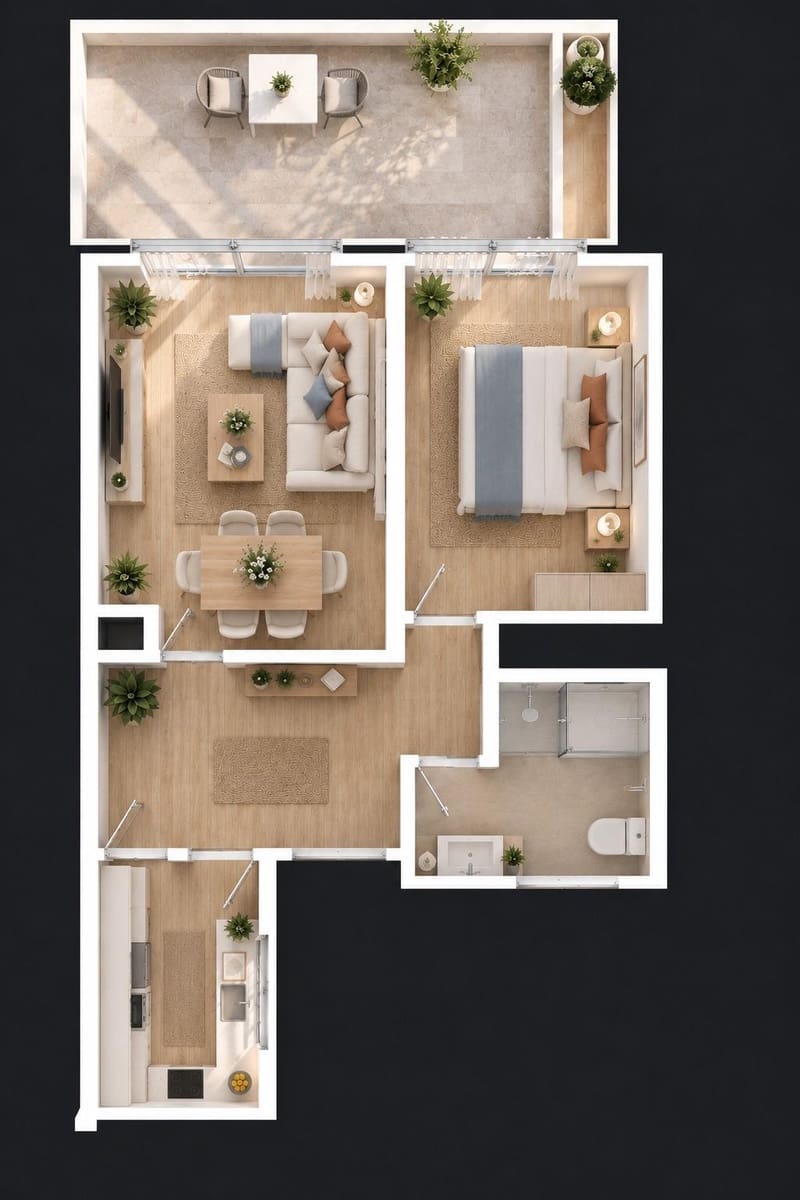 1 soveværelse Lejlighed til salg i La Herradura med swimmingpool - € 295.000 (Ref: 10089762)