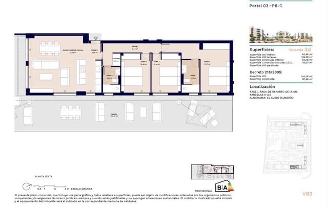 3 soverom Leilighet til salgs i Almerimar, El Ejido med svømmebasseng garasje - € 583 000 (Ref: 8781692)