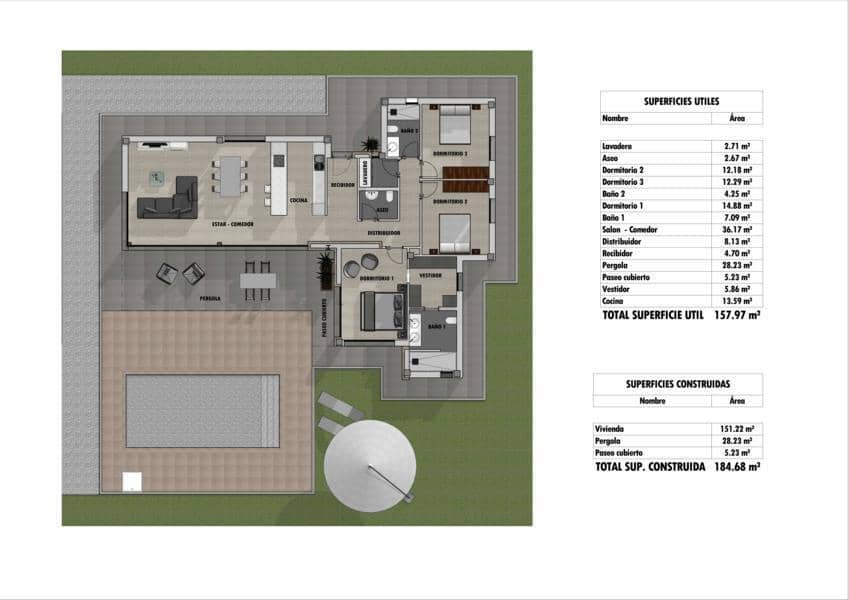 3 makuuhuone Huvila myytävänä paikassa La Romana mukana uima-altaan - 390 000 € (Ref: 9308764)