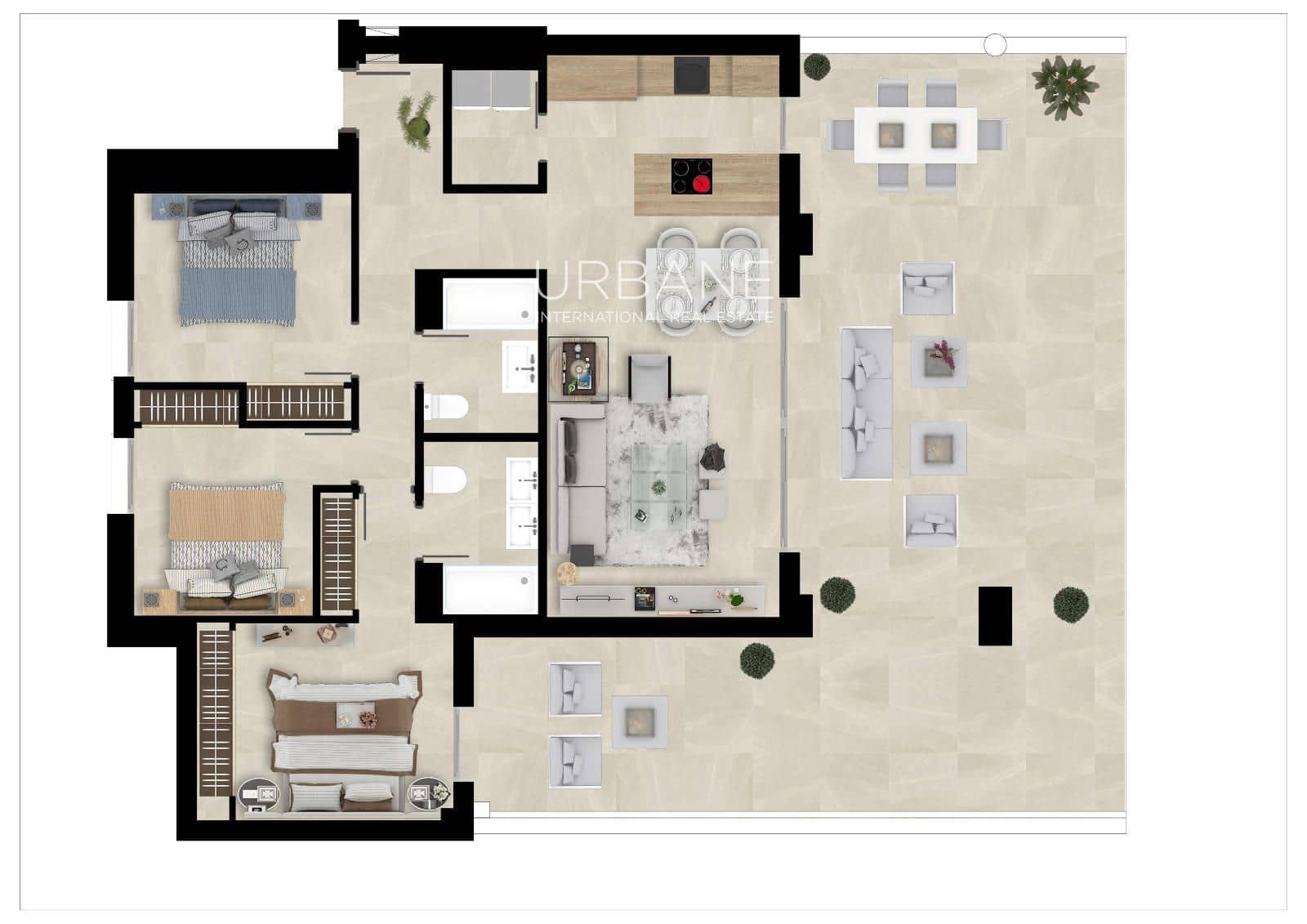 3 sypialnia Mieszkanie na sprzedaż w La Cala de Mijas z basenem garażem - 615 000 € (Ref: 10015893)