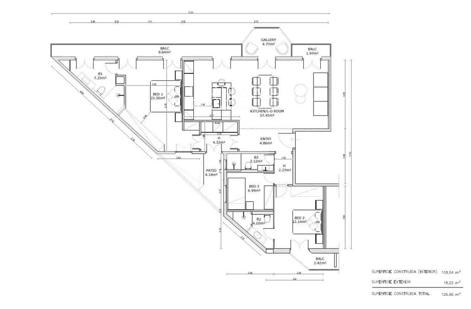 3 sypialnia Mieszkanie na sprzedaż w Miasto Barcelona - 1 285 000 € (Ref: 10081580)