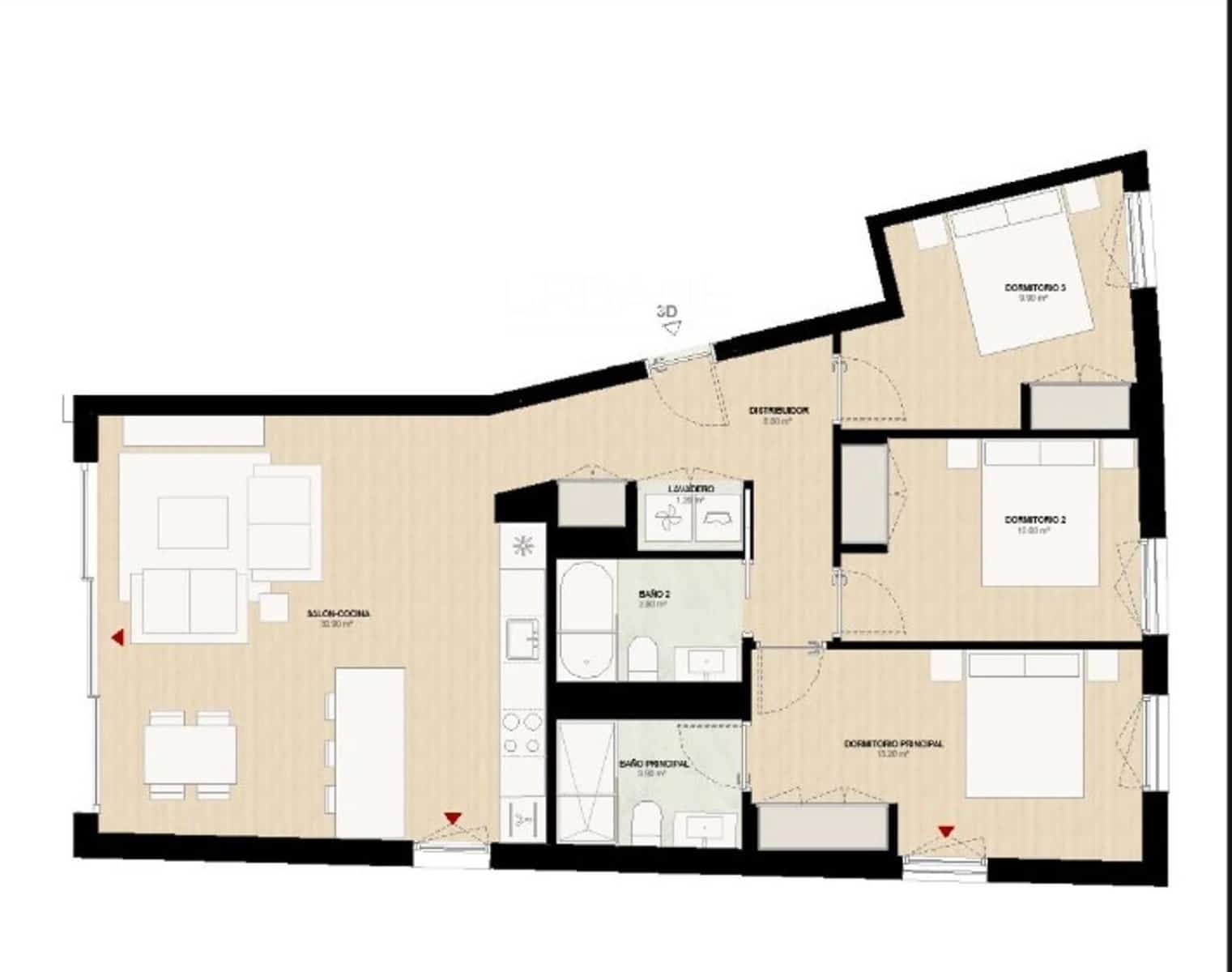 3 makuuhuone Asunto myytävänä paikassa Castelldefels mukana uima-altaan - 525 000 € (Ref: 10098816)