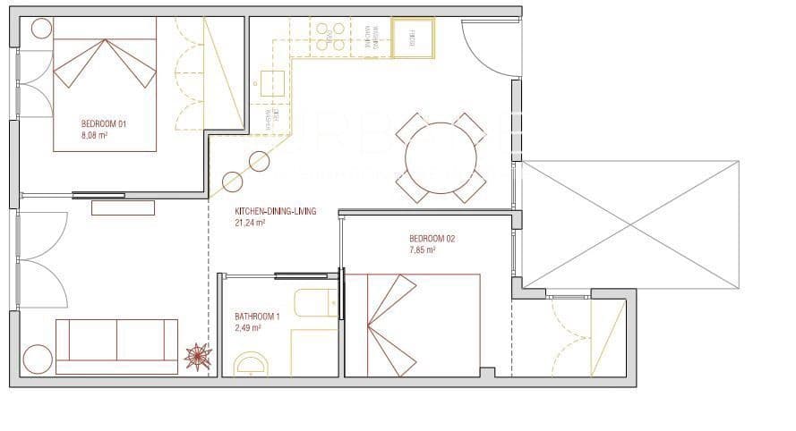 2 bedroom Flat for sale in Barcelona city - € 260,000 (Ref: 7302280)