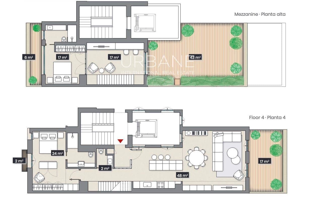 2 soverom Penthouse til salgs i Barcelona by - € 2 158 000 (Ref: 7435802)