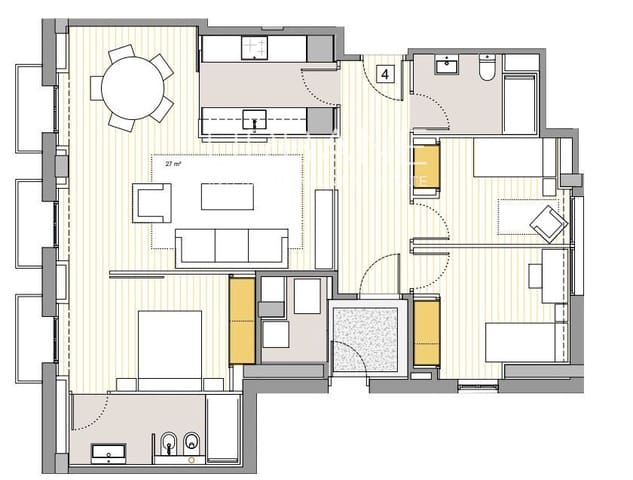 3 soverom Leilighet til salgs i La Dreta de L'Eixample, Barcelona by - € 1 250 000 (Ref: 7592136)