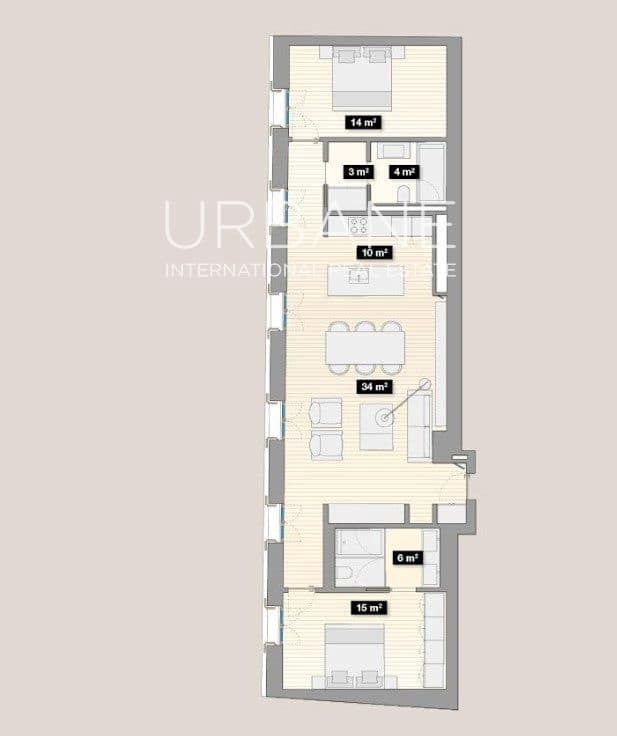 1 quarto Apartamento para venda em Barcelona cidade - 1 030 000 € (Ref: 7650997)