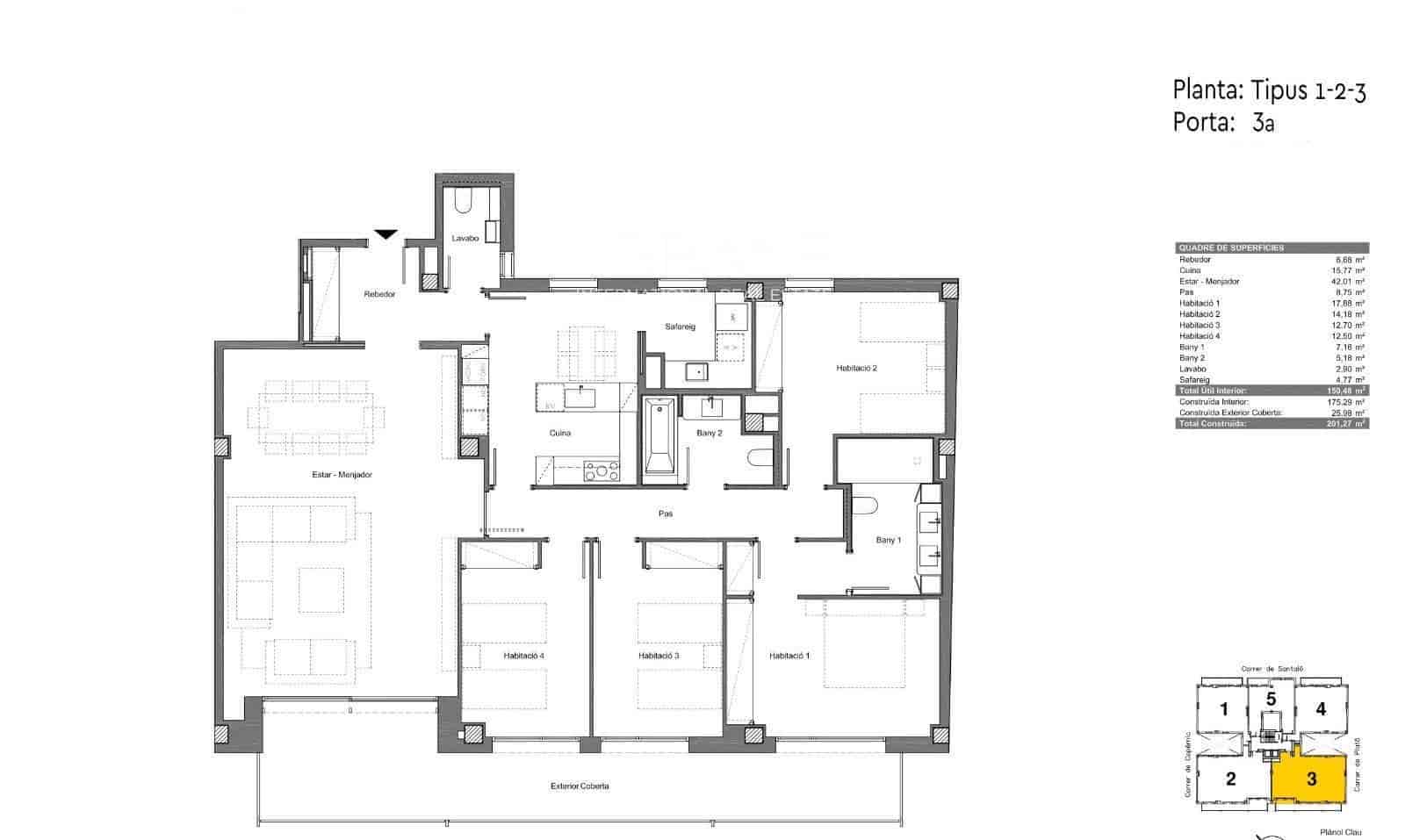 4 soveværelse Lejlighed til salg i Barcelona by med swimmingpool garage - € 1.795.000 (Ref: 8404285)