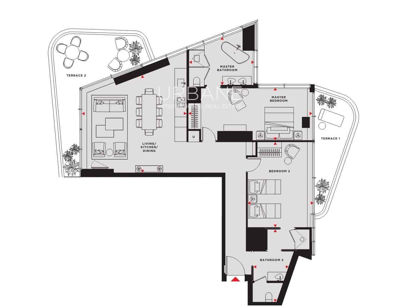 2 slaapkamer Flat te koop in Barcelona stad met zwembad - € 1.350.000 (Ref: 8920839)