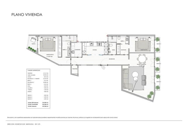 2 soverom Leilighet til salgs i La Dreta de L'Eixample, Barcelona by - € 1 160 000 (Ref: 9116531)